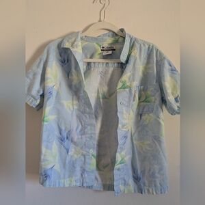 Columbia Vintage Bird Of Paradise And Angel Fish Shirt